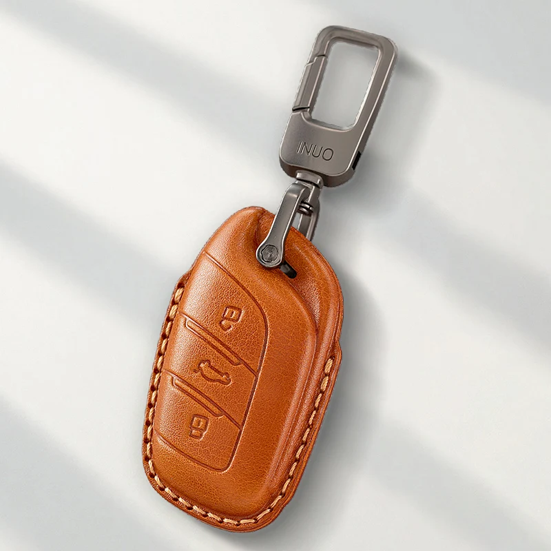 Hot Genuine leather Protector For MG4 Ev MG HS GT ZS EV ZX MG5 MG6 for Roewe RX3 RX5 RX8 ERX5 I6 I5 Key Case C Interior Stickers - Image 3