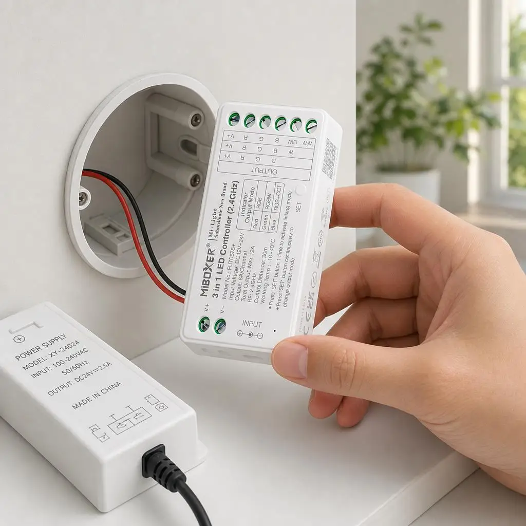 MiBoxer DC12-24V FUT037S+ FUT089 FUT092 FUT096 FUT100 Smart PWM 3In1 2.4GHzRF RGB RGBW RGB+CCT COB Led Strip  Dimmer Contrller