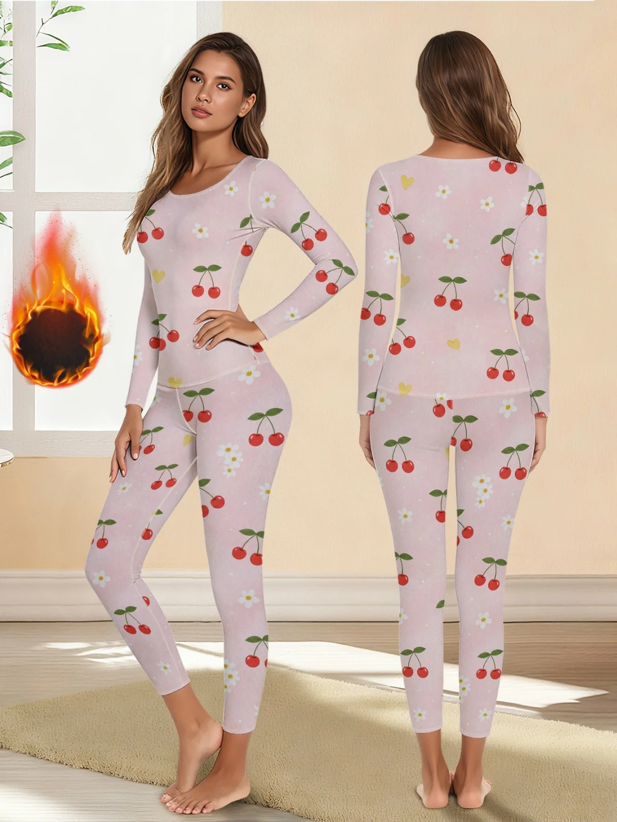 

1 комплект, теплое термобелье, сексуальное женское нижнее белье, длинные кальсоны, женские комплекты в форме, женская термоодежда со средним воротником