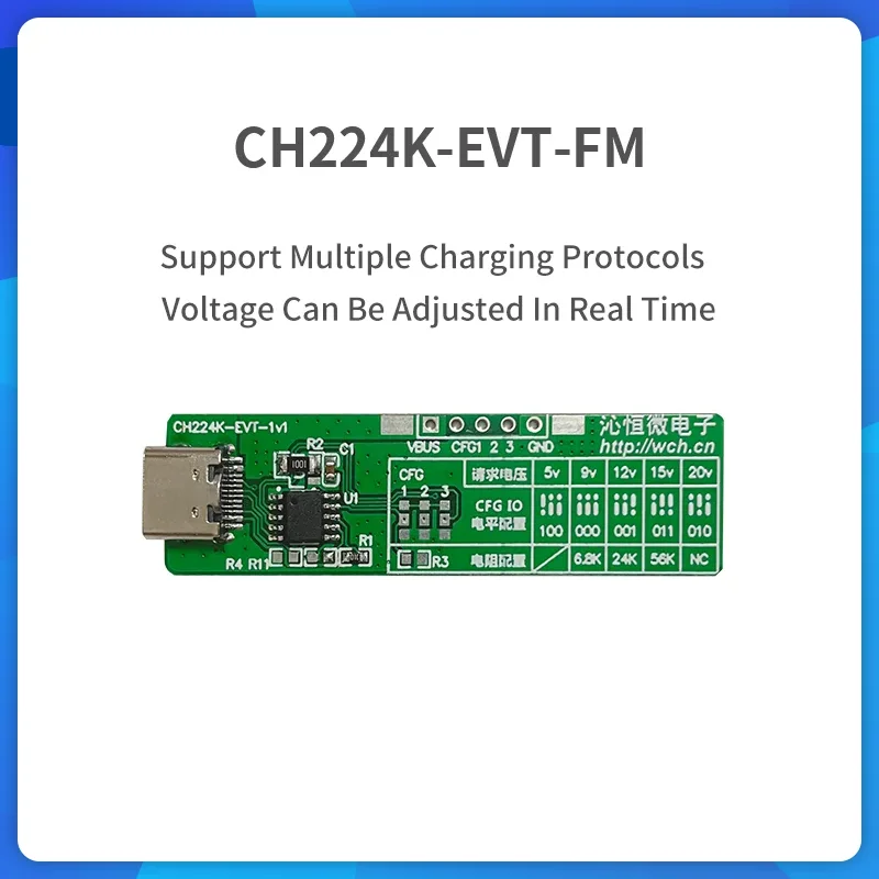 CH224 Development Board USB PD Sink CH224K Analog E-Mark Chip Evaluation Board