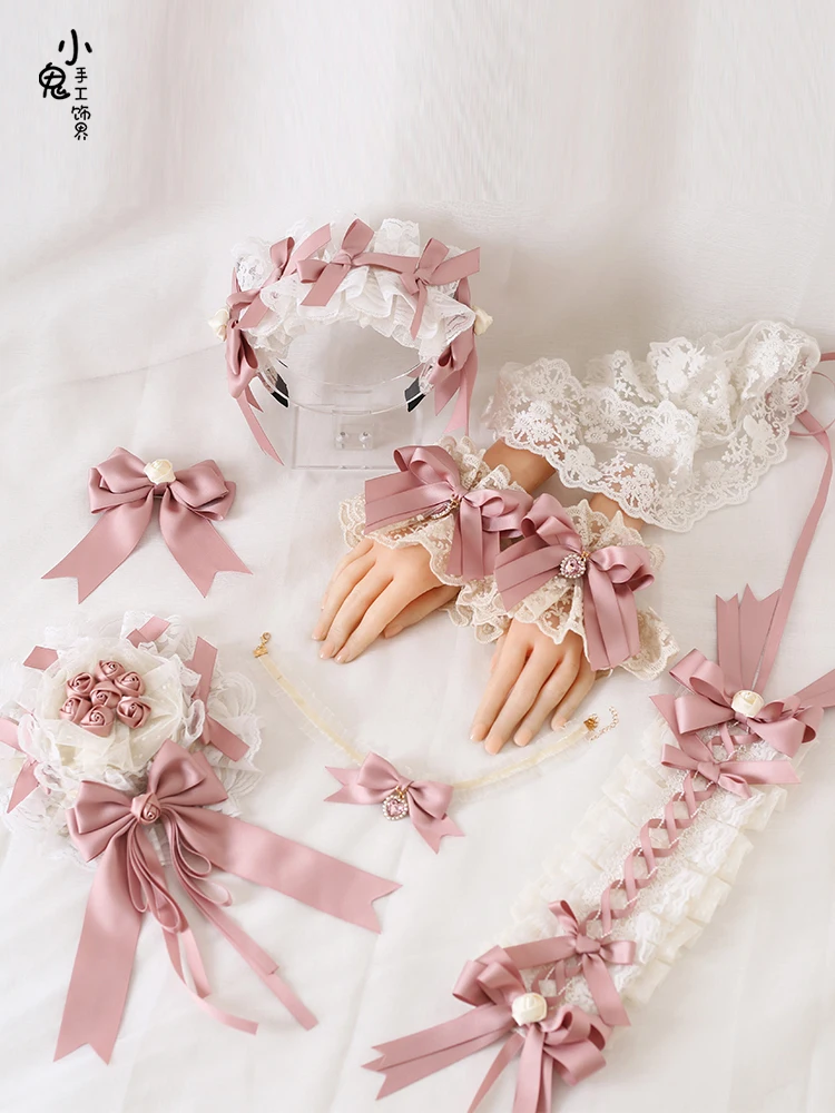 

Generate Color Lolita Elegant Top Hat Lolita Lace Hairband Decoration Flower Wedding Ballet Style Hair Band