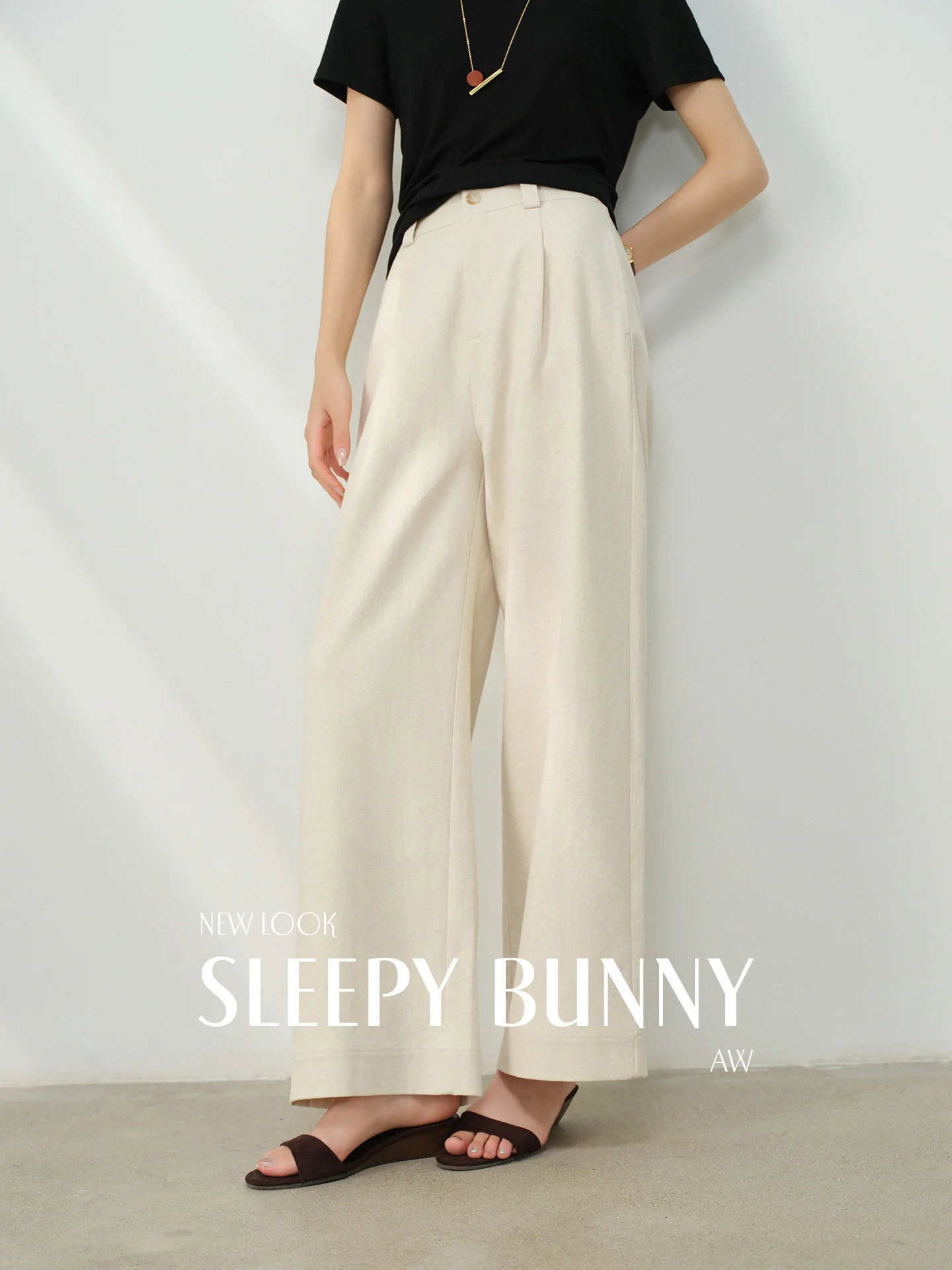 

Elegant Loose Comfortable Wide Leg Pants Women Summer Tencel Cotton Linen Long Trousers High Waist Relaxed Casual Chic Outfit