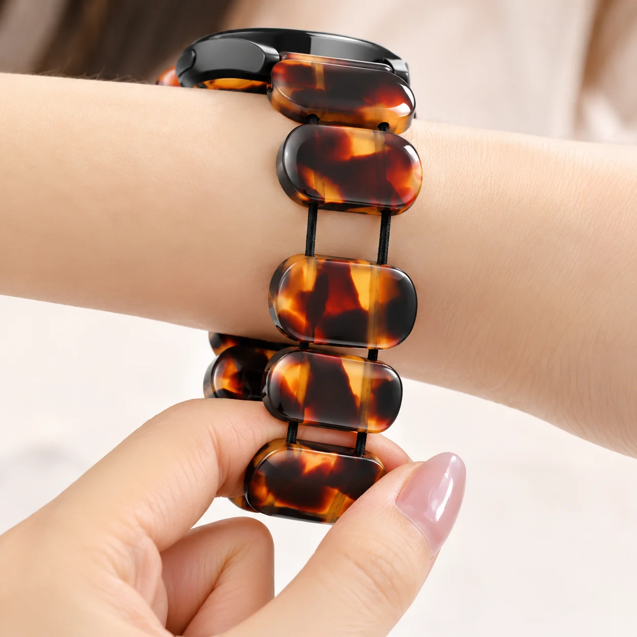 18/20/22mm For Garmin vivoactive 6 5 4 3 Resin Elatic Beaded Bracelets for Garmin venu SQ 4 3 2/Instinct 3 45mm/Active5/vivomove