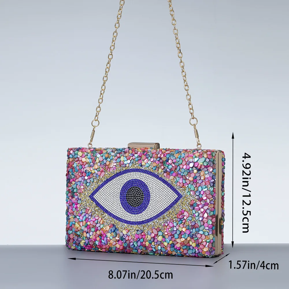 Romantic Marble Shell Box Diamond Dinner Bag Women's Elegant Fashion Party Wedding Banquet Evening Crossbody Handbag Bolso Mujer