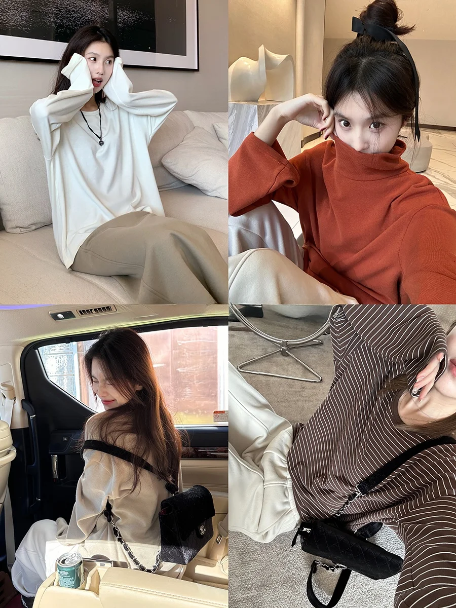 

Круглый комплект из шерстяного жилета на подкладке Ne Fce, простой комплект для поездок на работу, стандартный крой, длинный женский трикотаж в полоску свека с рисунком