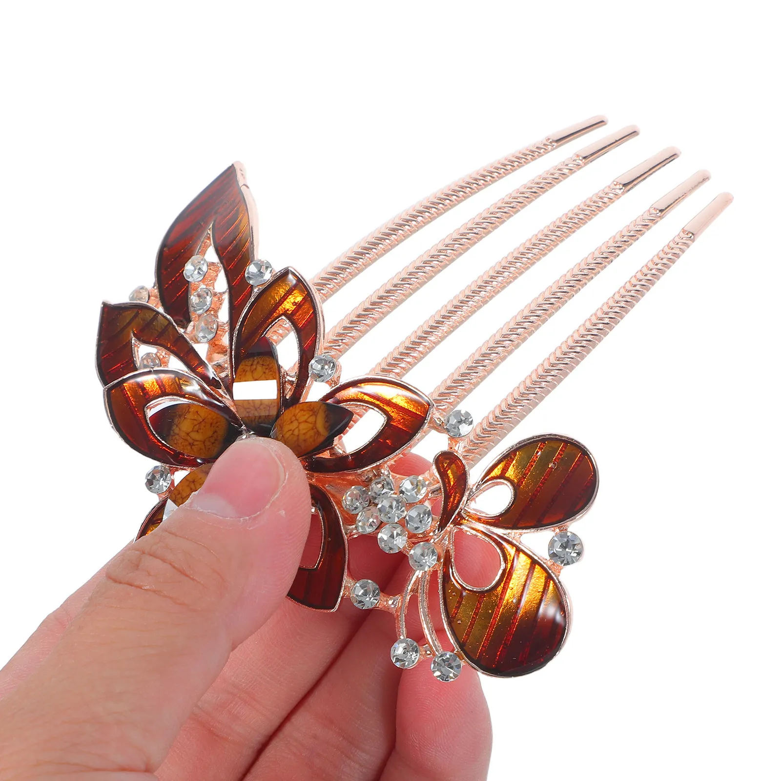 Five Tooth Hair Comb Wide Tooth Comb Hair Accessories for Women Secure Updo Styling Tool for Wedding Party Buns