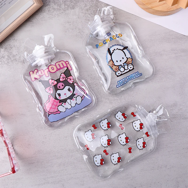 Kawaii penghangat tangan Hello Kittys Pochaccos kurmis kartun lucu hati anak perempuan Y2k tas air panas bawaan air tetap hangat