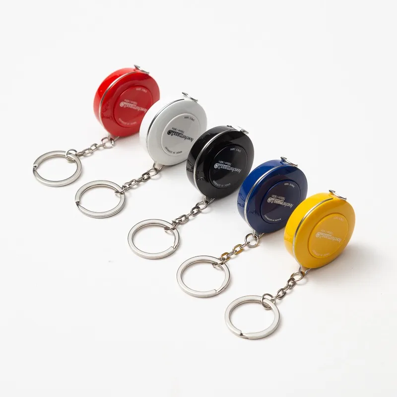 150cm/60Inch Keychain Tape Measure Portable Retractable Mini ABS Plastic Measure Ruler Centimeter Inch Roll Tape Measuring Tool