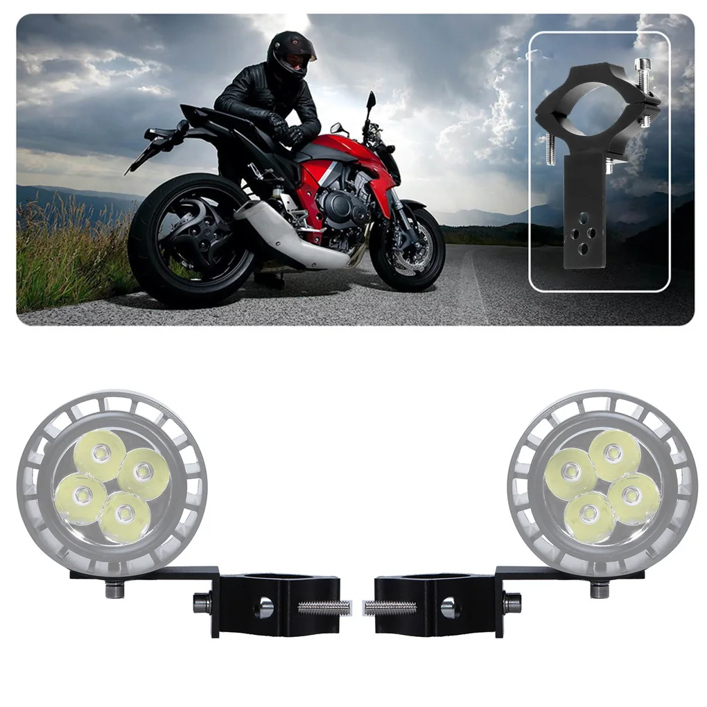 2pcs Turn Light Bracket Set Metal Signal Lamp Mount Motorcycle Direction Indicator Lamp Holder Kit