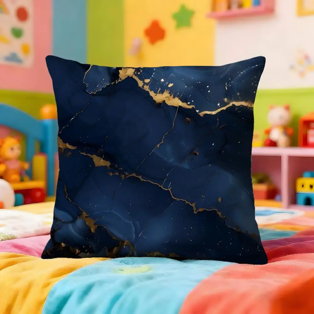 Hot Stamping Texture Cushion Cover Premium Soft Pillowcase Skin-Friendly Breathable Multi-Purpose for Home Office Travel