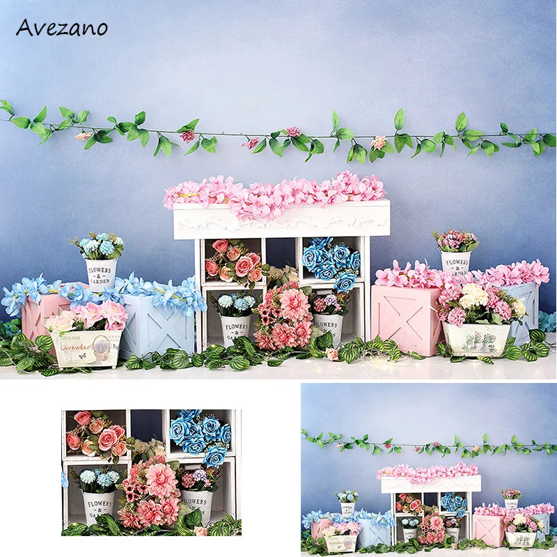 Avezano Photo Backgrounds for Photography Flowers Garden Kids Baby Birthday Party Portrait Cake Smash Backdrop Studio Decor Prop