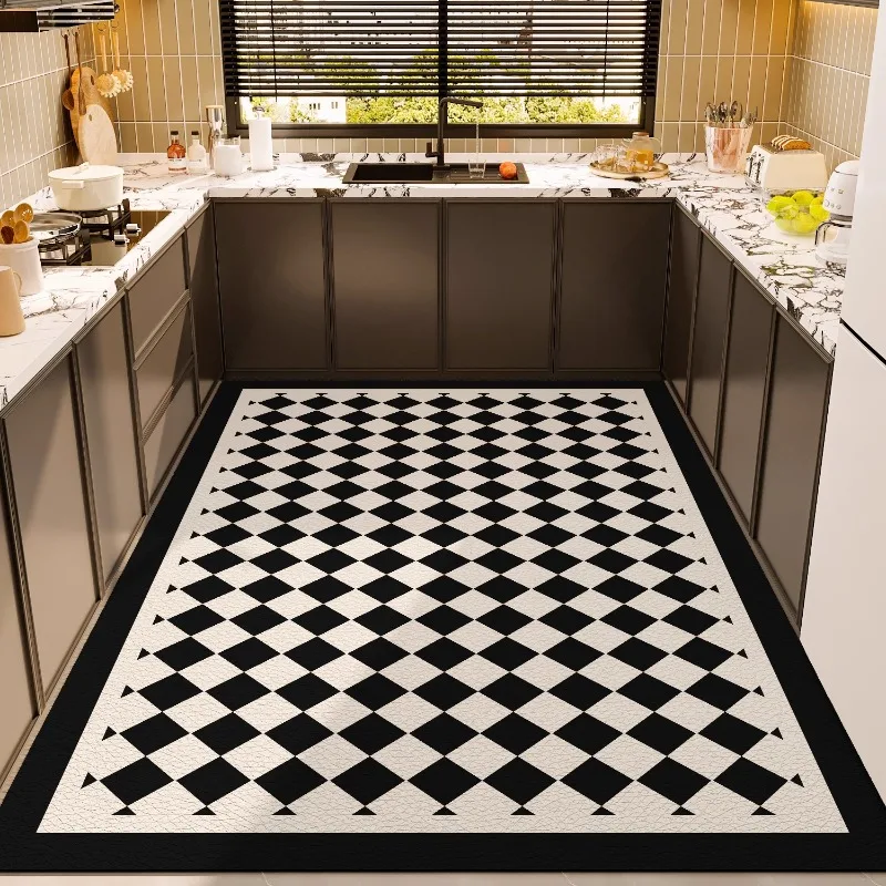 VIKAMASimple All-Ply Kitchen Floor Mat, Silicium Mud Foot Mat, Home-Style Waterproof And Oil-Resistant Carpet, Decorative Carpet