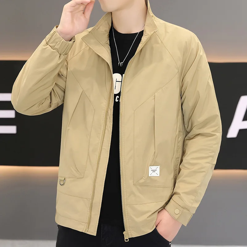 

Men's Luxury Waed Casual Jaet 2025 Spring Autumn Sle Korean Version Light Weight Regular Fit Outerwear