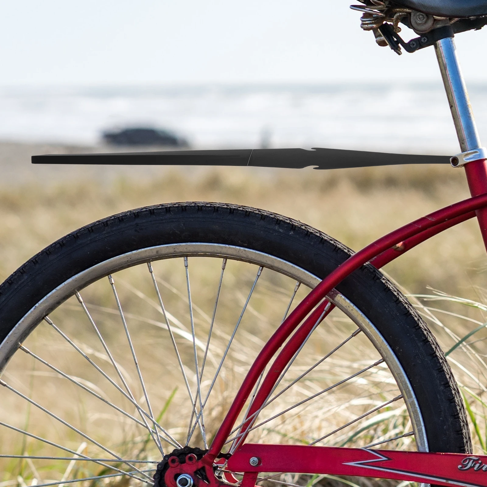 

2Pcs Bicycle Rear Mudguard Durable Lightweight Plastic Splash Guard Practical Bike Mudflaps Easy to Install Bike