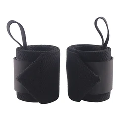 Black Soft Wrist Wrap for Weight Lifting,Wrist Support for Powerlifting,Wrist Straps,Gym Cross Training,Sports Safety