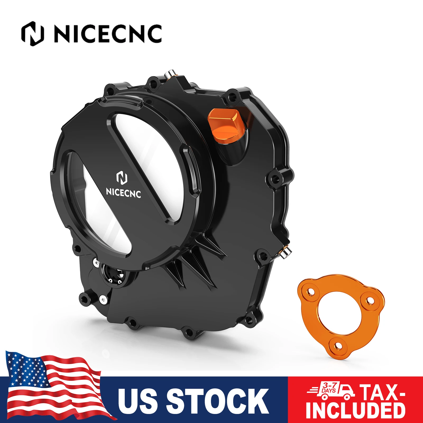 

For KTM 250 390 Duke/RC 2017-2023 250 390 Adventure 2020-2024 Clear Clutch Cover Aluminum