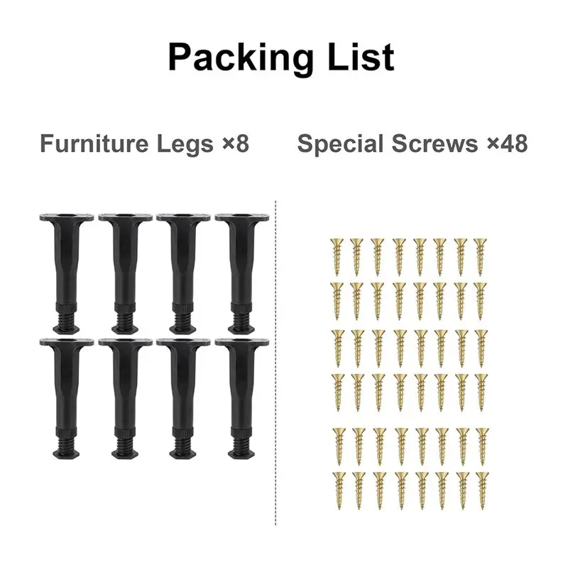 AEE2-8 Pcs Adjustable Bed Support Legs 5.9 To 11 Inches Bed Frame Support Legs For Bed Slats Bed Legs Replacement Bed Frame