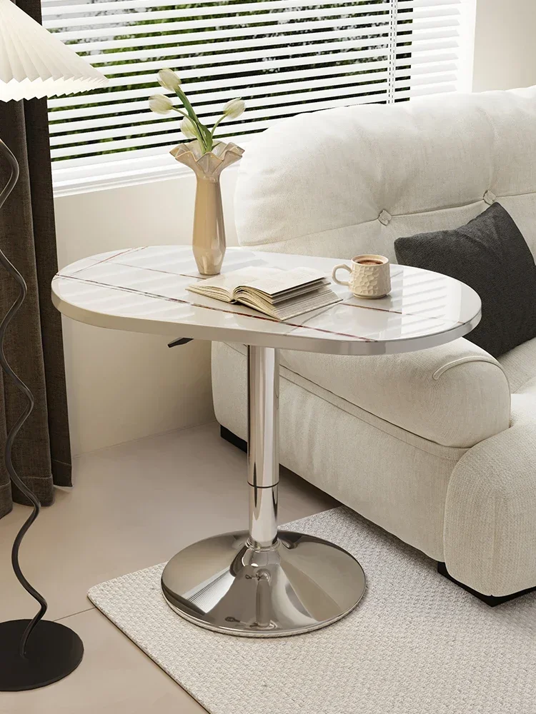 

Couch side few household living room can be lifted and rotated small apartment light luxury rock slab bedroom writing