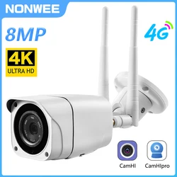 4K/8MP Security Protection With 3G 4G Sim Card WIFI Surveillance Video Camera Outdoor Night Vision IP66 Camhipro