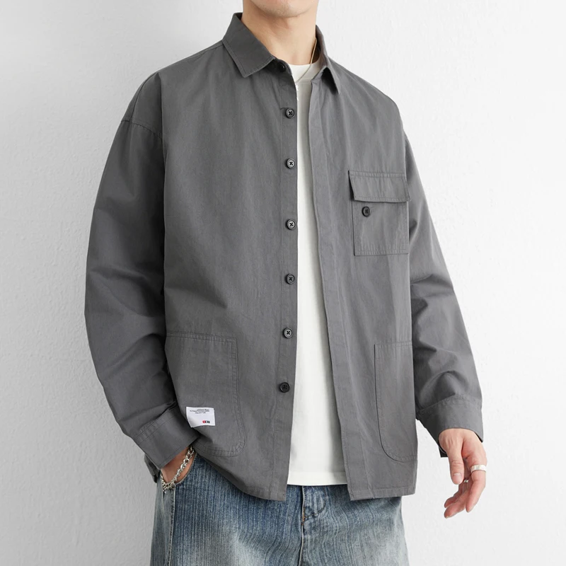 2026 Autumn Men's Fashion Casual Pure Cotton Multi-purpose Stylish Shirt Jacket