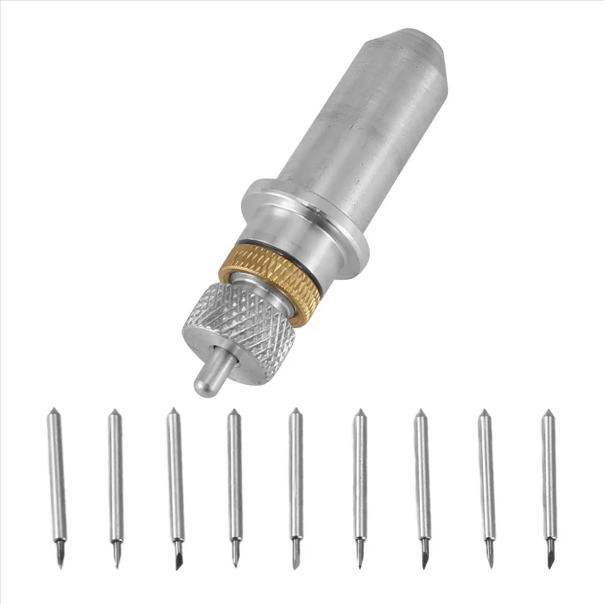 2026 New 1Pc Steel Carving Cutting Plotter Blade Holder With 9Pcs 30/45/60 Degree Vinyl Cutter Blades 23x2Mm