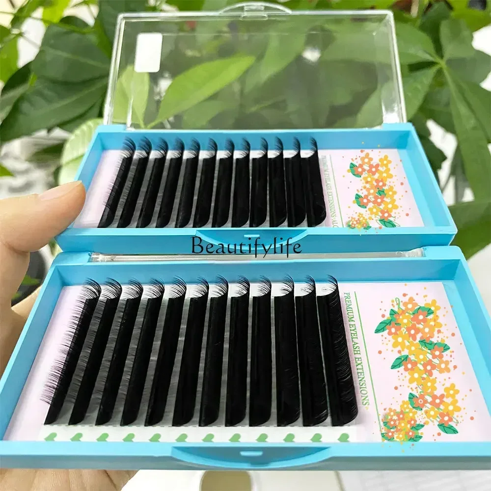 

Handmade flowering round hair single root multiple grafted eyelashes