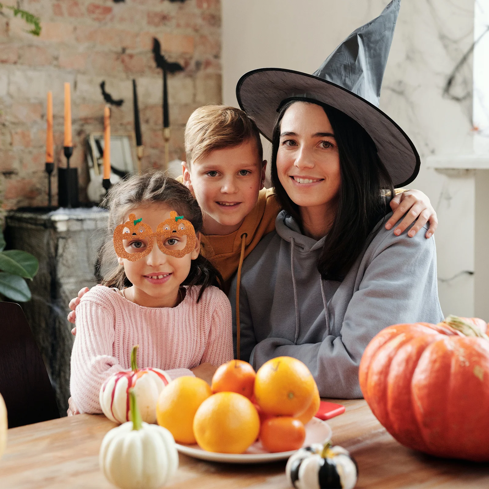 

Funny Orange Halloween Pumpkin Glasses Creative Plastic Eyeglasses Unisex Cosplay Prop Party Costume Ball Accessory