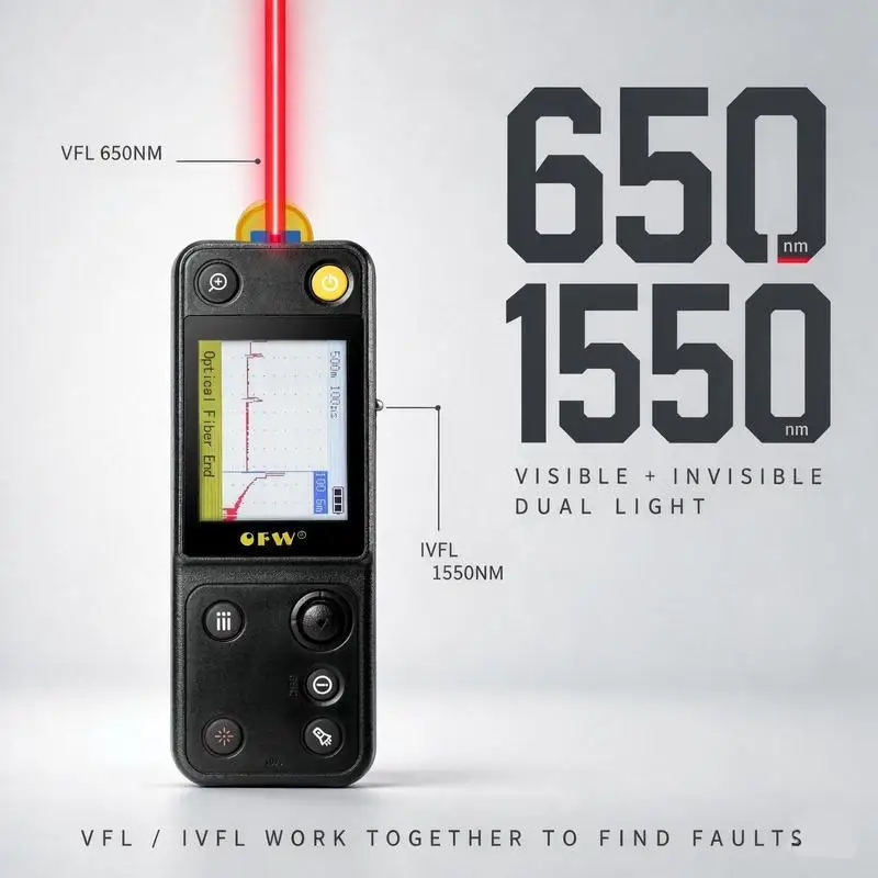 FWV-100 20KM Optical Fault Finder VFL Red Light Pen 1.88