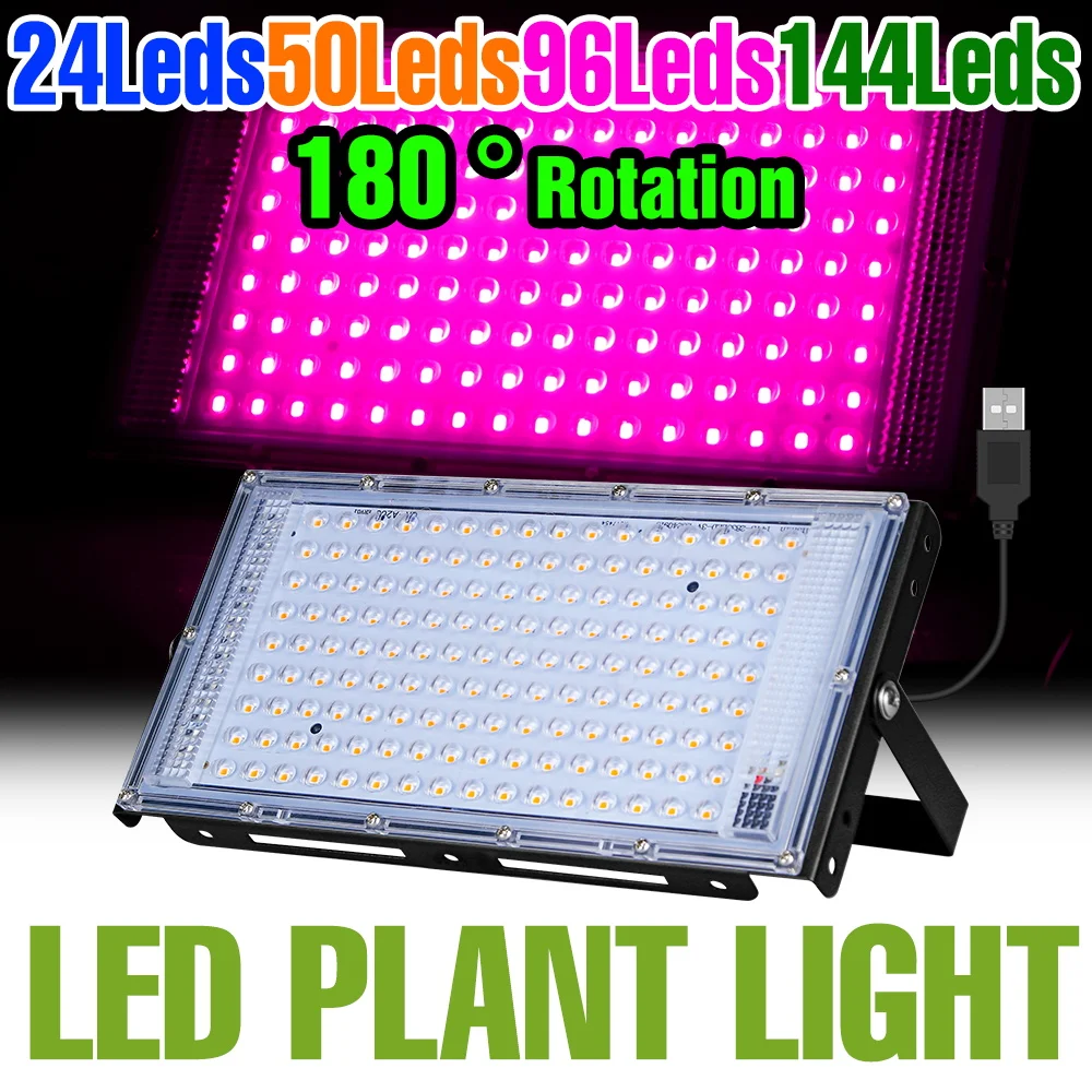 

LED Grow Light Full Spectrum USB Plant Cultivation Lamp 5V Indoor Potted Flowers Greenhouse Vegetable Hydroponics Fill Lighting