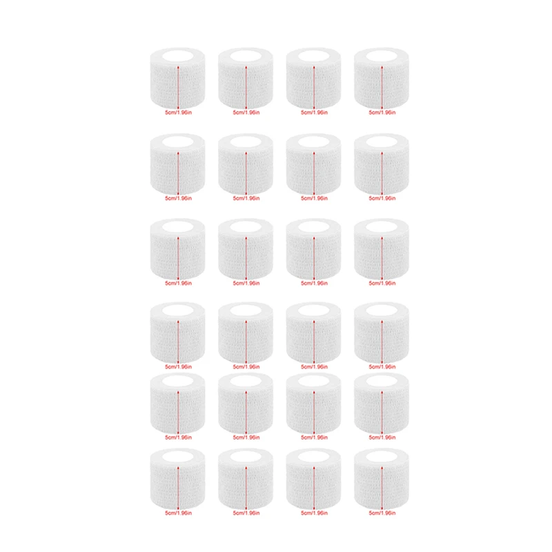 

24 шт., 5 см, белая медицинская марлевая спортивная повязка, самоклеящаяся дышащая эластичная повязка для фиксации пальцев, желание