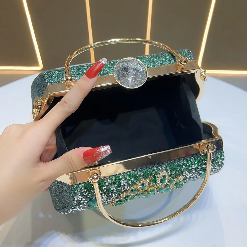 Clutch Bag Detachable Formal Event Bag Rhinestone Evening Bag Sparkly For Annual Meetings Cocktail Parties Daily Delicate
