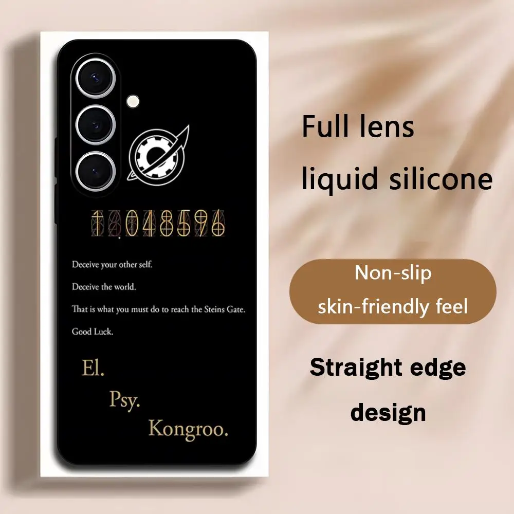 Popular Steins Gate Anime Phone Case For Samsung Galaxy S25 S24 S23 S22 S21 S20 Plus Ultra Note20 Soft Black Popular Steins Gate Anime Phone Case For Samsung Galaxy S25 S24 S23 S22 S21 S20 Plus Ultra Note20 Soft Black
