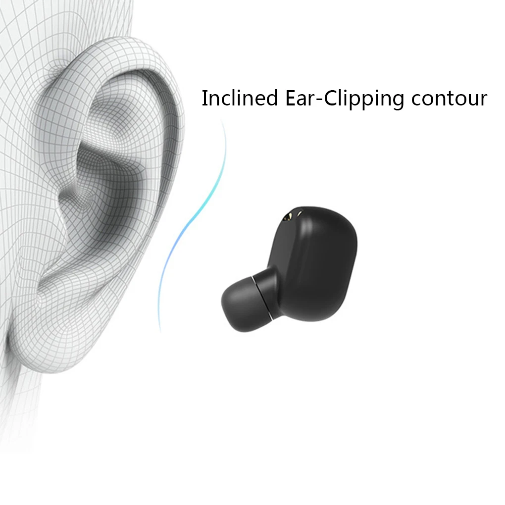 1 Pair Wireless Earphone Portable Stereo Bluetooth-compatible 5 0 10m Earbuds Indoor Outdoor Working Headset Pink