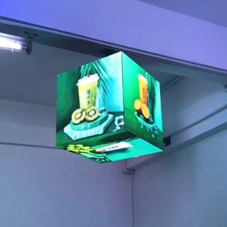Club Bar Retail Store Street Advertising New Design Cube Light Emitting Diode Full Color Advertising 3D Screen