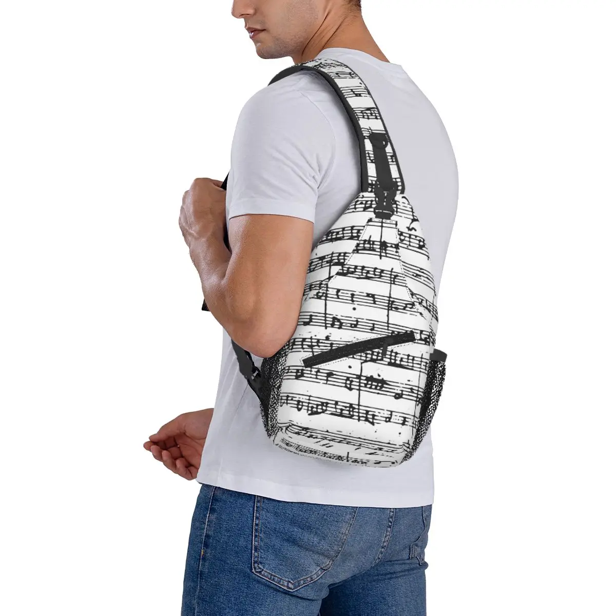 Bolso de pecho cruzado escolar de gran capacidad, bolsa de pecho personalizable, a la moda