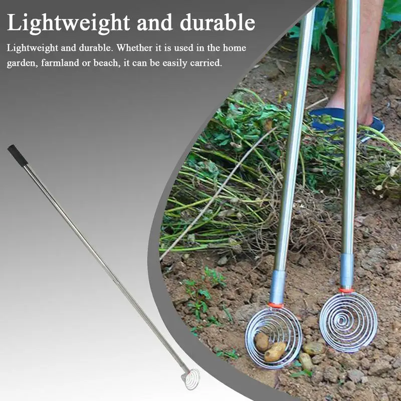 

Nut Gatherer 42.13-Inch Iron Egg Grabbers Hand Reaching Tool Shell Collecting Tool Flexible Acorn Picker For Outdoor Garden
