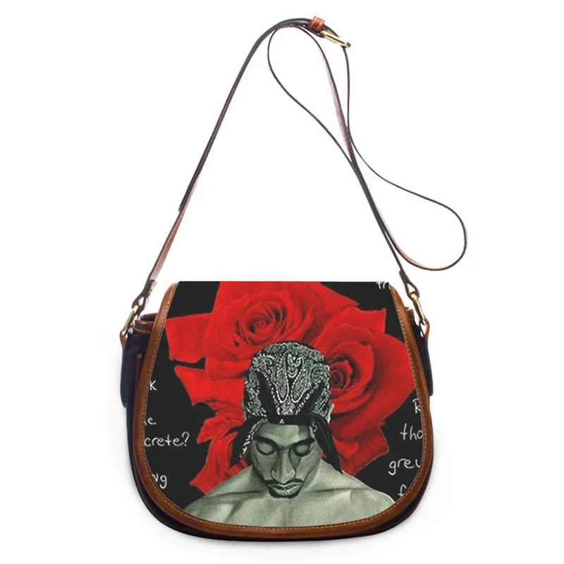 Rapper 2pac singer Tupac print new fashion Women Crossbody Bag Luxury Handbags Women Bags Zipper Shoulder Bag women shoulder bag