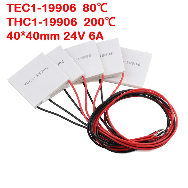 THC1-19906 200°C TEC1-19906 80°C 24V 6A Heatsink Thermoelectric Refrigerator Tec Thermoelectric Cooler Ceramic Coolers Module