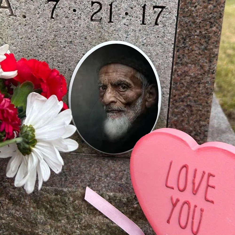 Tuile commémorative 2D plate (non 3D) personnalisable avec photo, 1 pièce, décorations de cimetière personnalisables pour marquage de tombe ovale