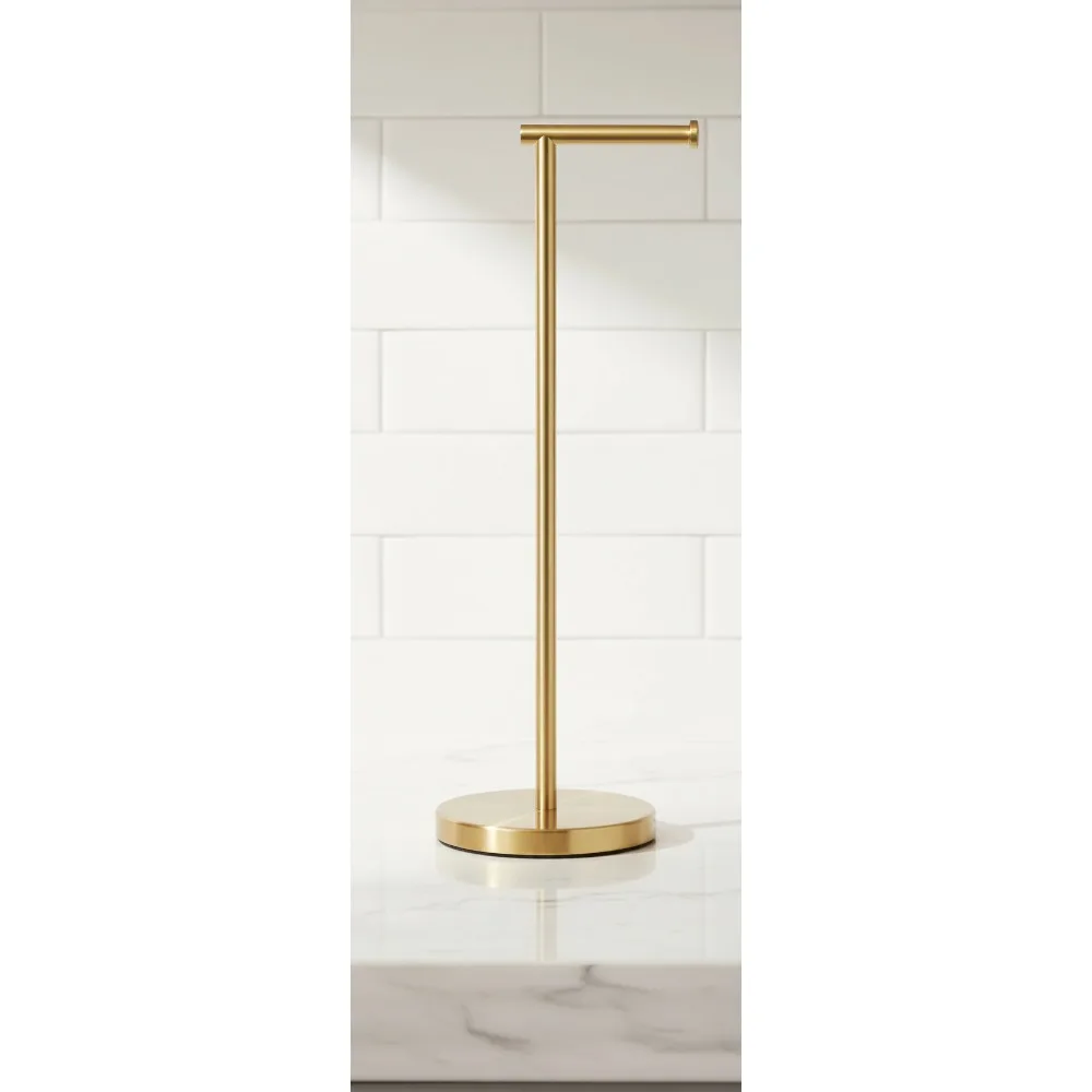 

26" Tall Free Standing Toilet Paper Holder with Weighted Base, Rustproof Stainless Steel for Easy Reach Bathroom