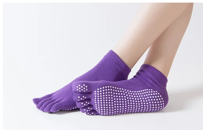 100pairs/lot korean style woman 5 Toes Non Slip Socks Women yujia cotton casual socks free size