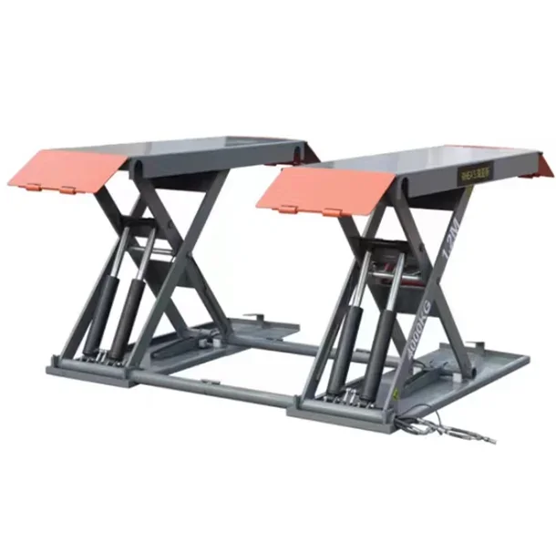 

Customized 1.2m/1.4m/1.6m Movable Scissor Car Lift 4000kg Mid Rise Car Crane With Hydraulic Double Cylinders