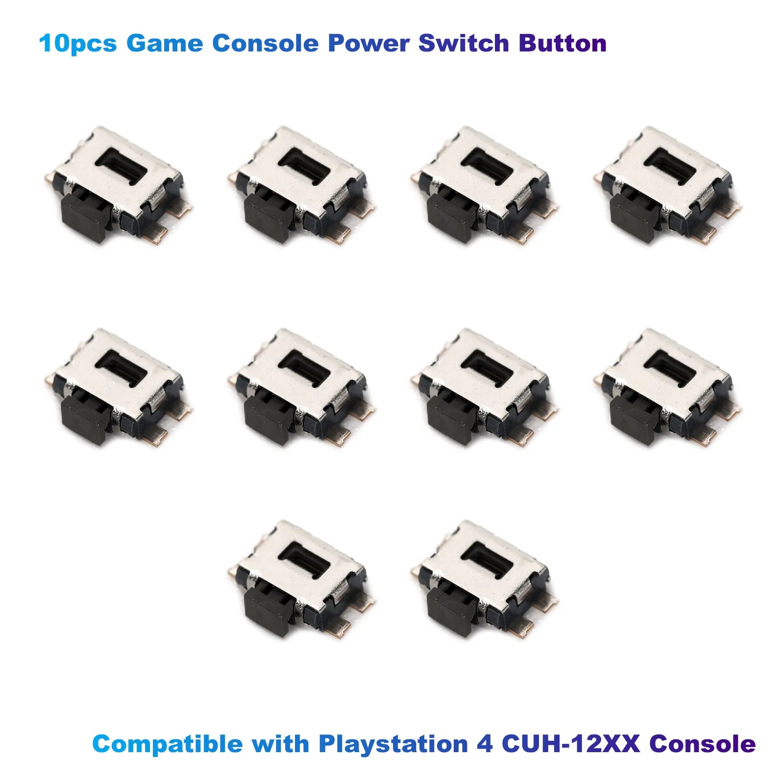 10pcs Game Console Power Switch Button Compatible with Playstation 4 CUH-12XX Console