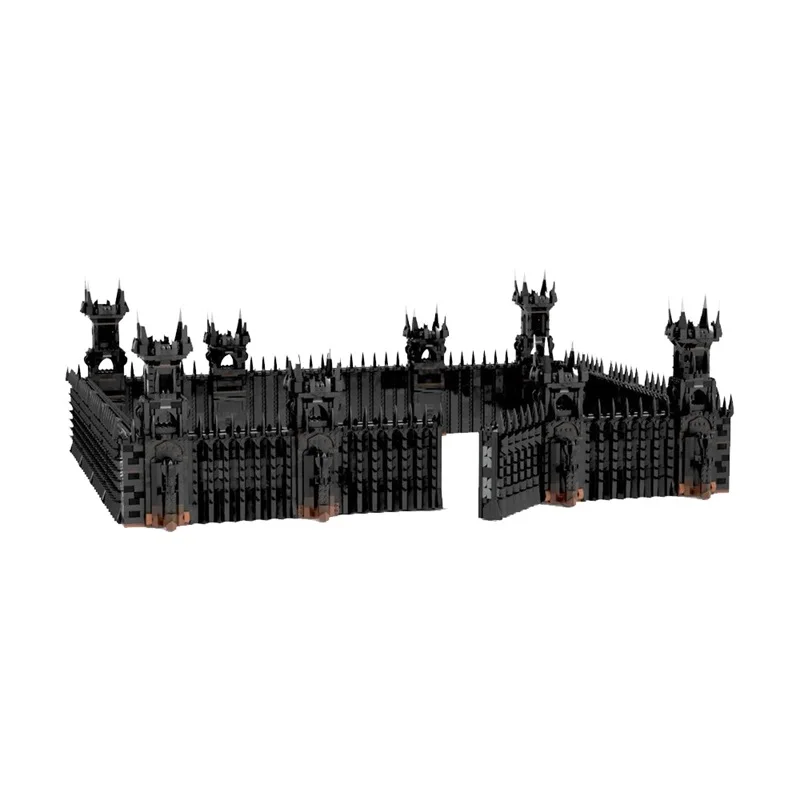 

MOC Moive Rings Black Gate Model Building Blocks Castle Defense Wall Constructor Assembled Brick Toy DIY Creative Children Gift