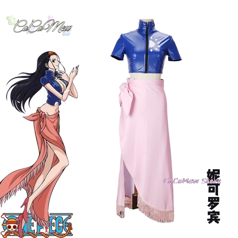 Nico Robin Cosplay Costume Top and Wrap Skirfor Women Anime Nico Robin Outfit Dress Set Outfits Role Play