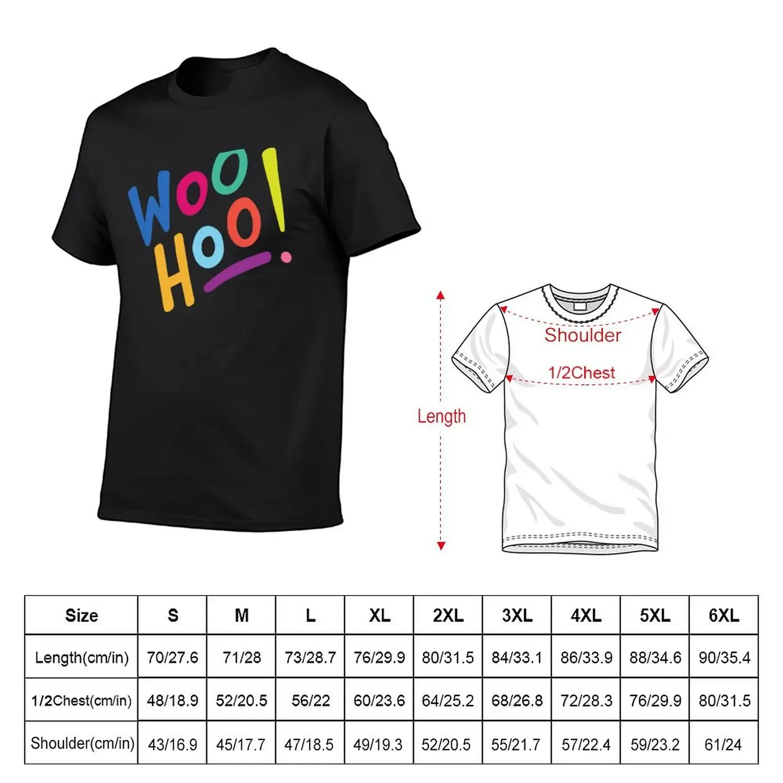 Woo Hoo! T-shirt oversize magliette grafiche magliette per uomo