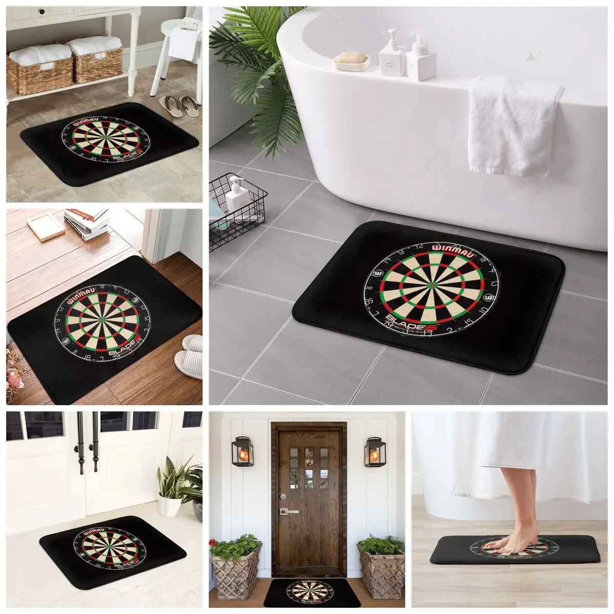 

Winmau Blade Dartboard Anti-slip Doormat Floor Mat Cushion Carpet Rug for Kitchen Entrance Home Balcony Footpad Mats
