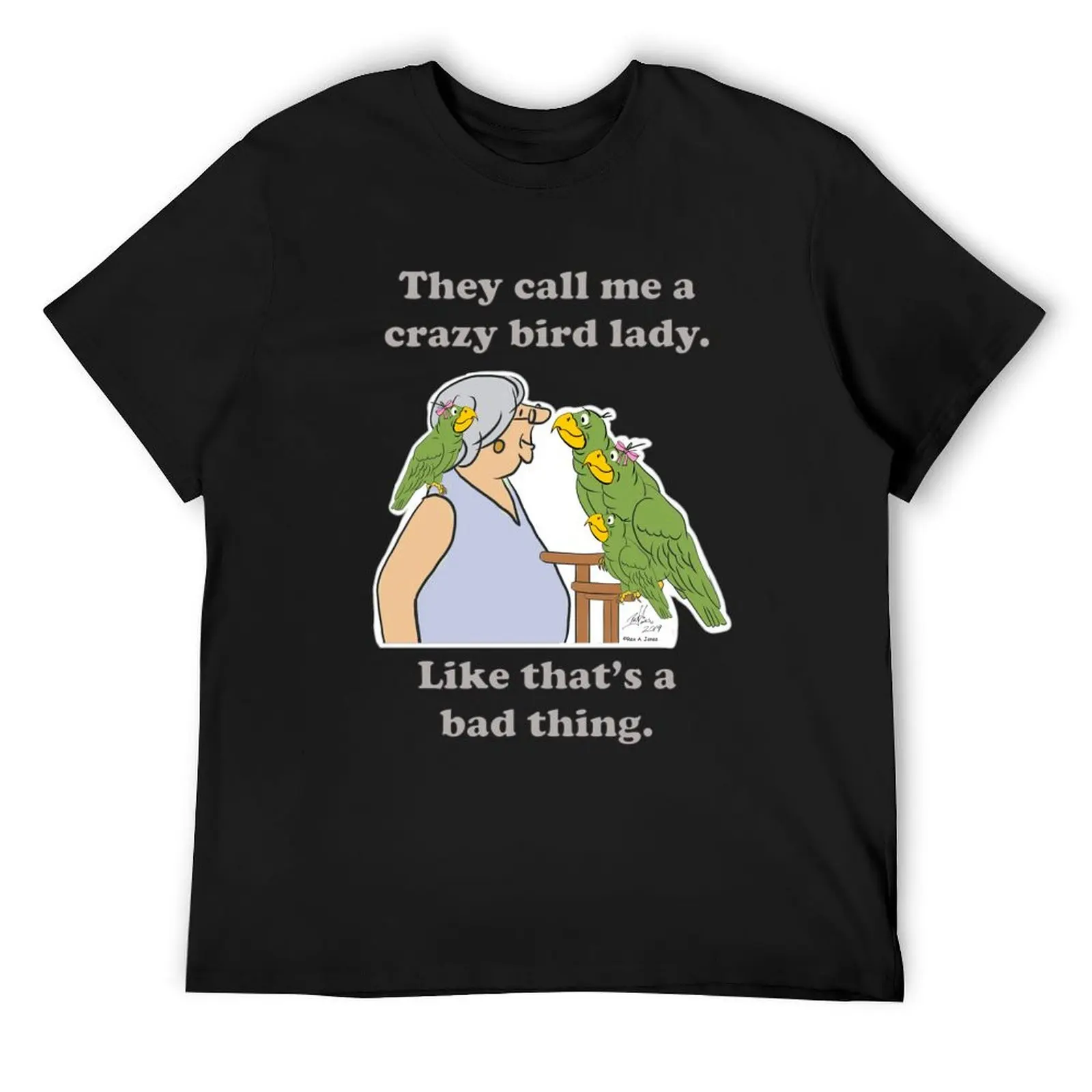 Crazy Bird Lady T-Shirt anime clothes cute clothes cute tops clothes for men