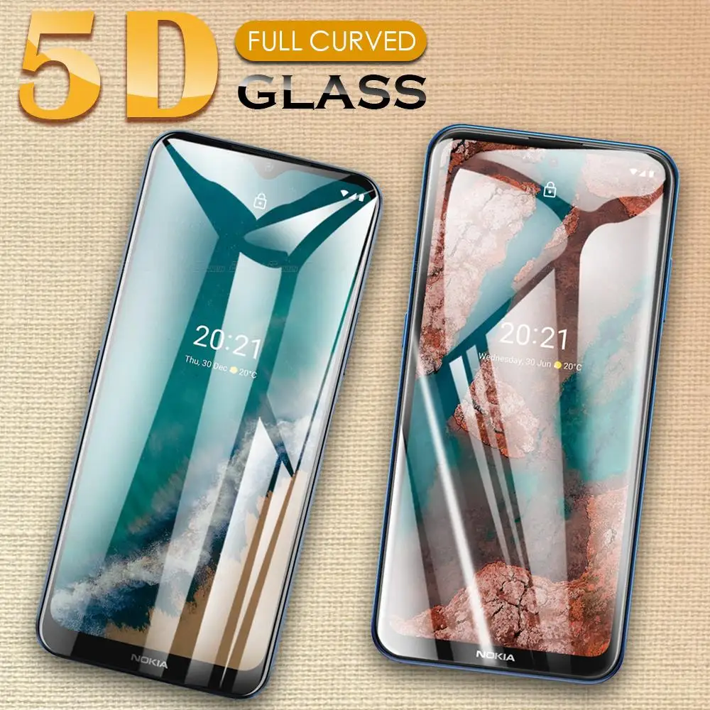 5D Curved Edge Full Cover Tempered Glass For Nokia G11 Plus G300 G400 G10 G20 Screen Protector Protective Film