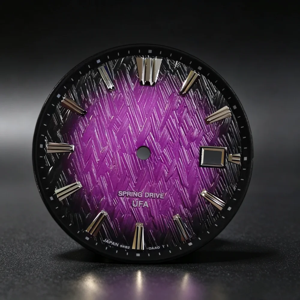NH35 dial 33.5mm dial GS dial Frosted ice crack pattern No lume Suitable for Seiko modification parts